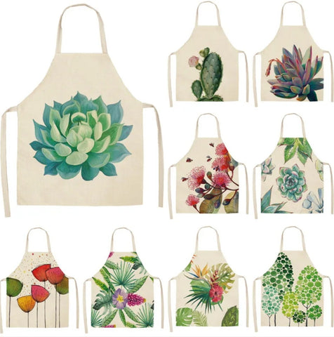 Plant Print Aprons