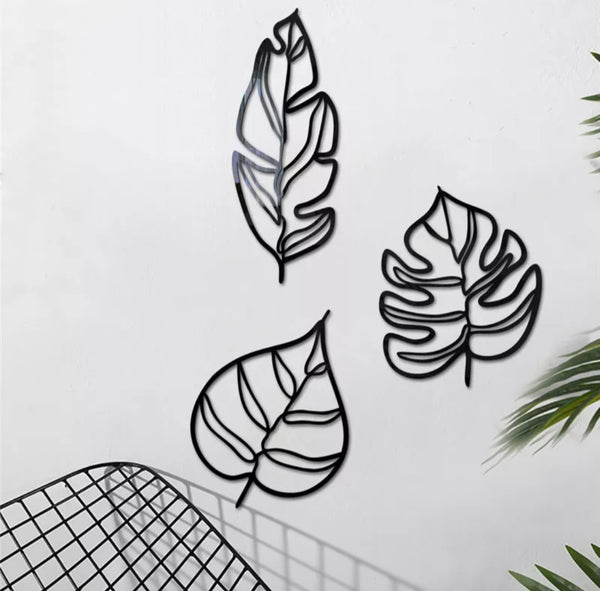 Leaf Mirror Wall Stickers