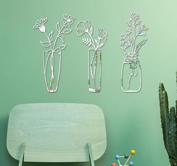 Leaf Mirror Wall Stickers