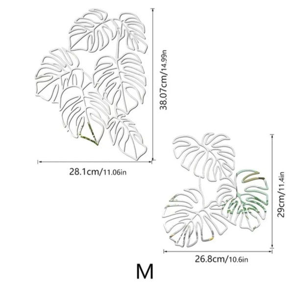 Leaf Mirror Wall Stickers