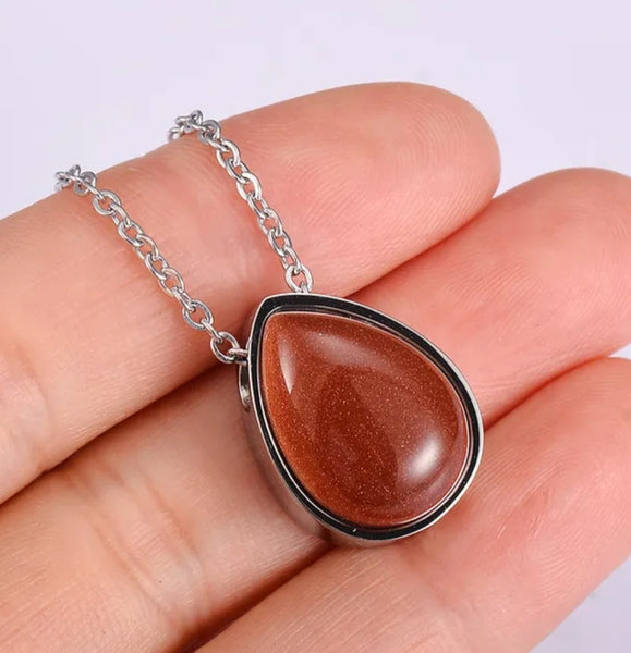 Customisable Tear Drop Style Cremation Pendant 1