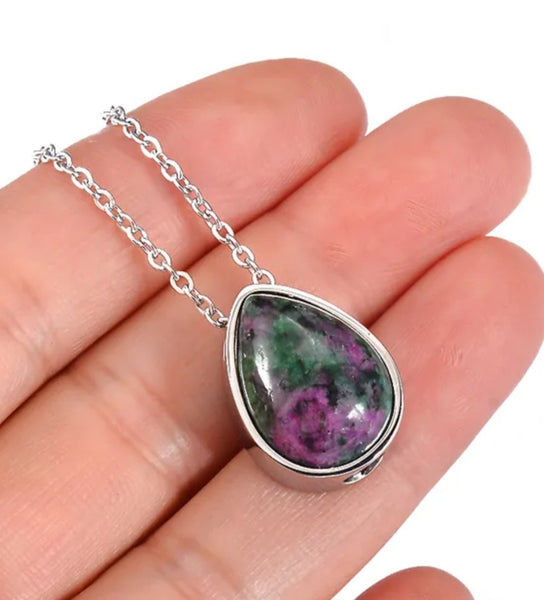 Customisable Tear Drop Style Cremation Pendant 1