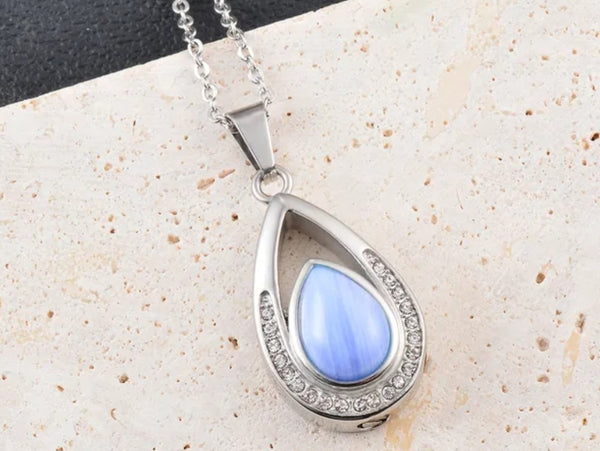 Customisable Tear Drop Style Cremation Pendant 2