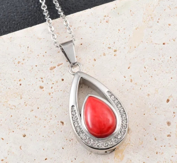 Customisable Tear Drop Style Cremation Pendant 2