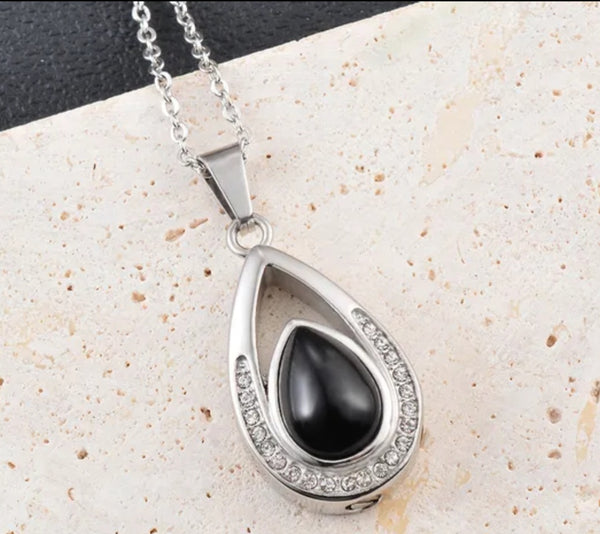 Customisable Tear Drop Style Cremation Pendant 2