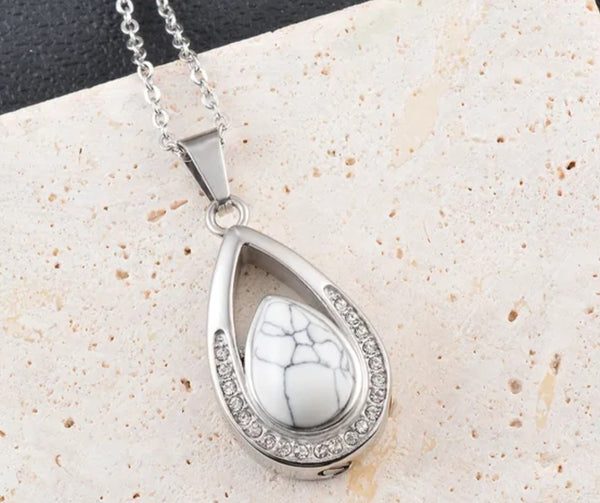 Customisable Tear Drop Style Cremation Pendant 2