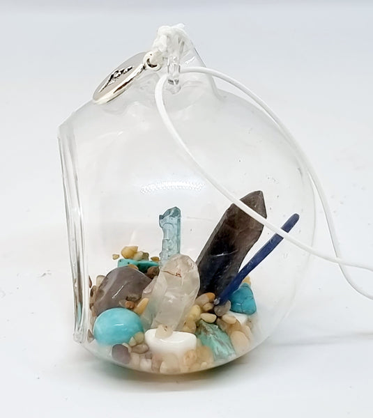 Hanging Gemstone Cluster Ball - 8cm Diameter 2