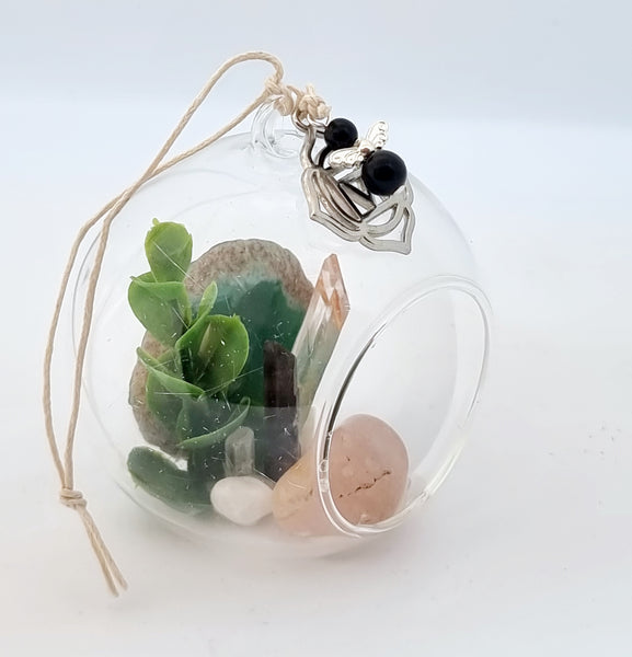 Hanging Gemstone Cluster Ball - 10cm Diameter 2