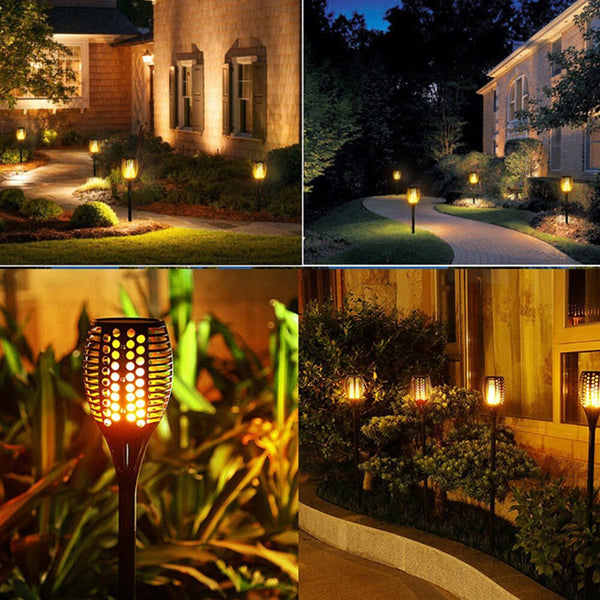 LED Solar Flame Light Outdoor Waterproof