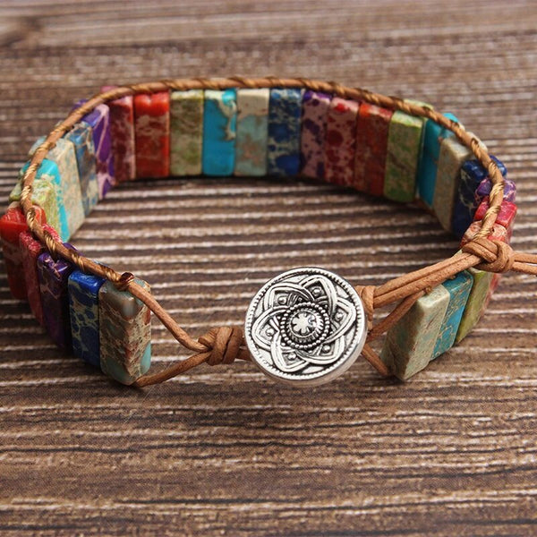 Langley Natural Stone Chakra Energy Bracelet