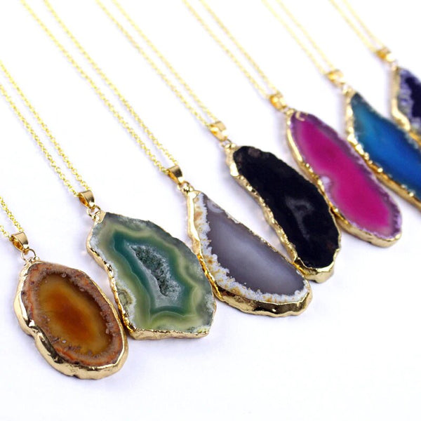 Natural Onyx Agate Pendants