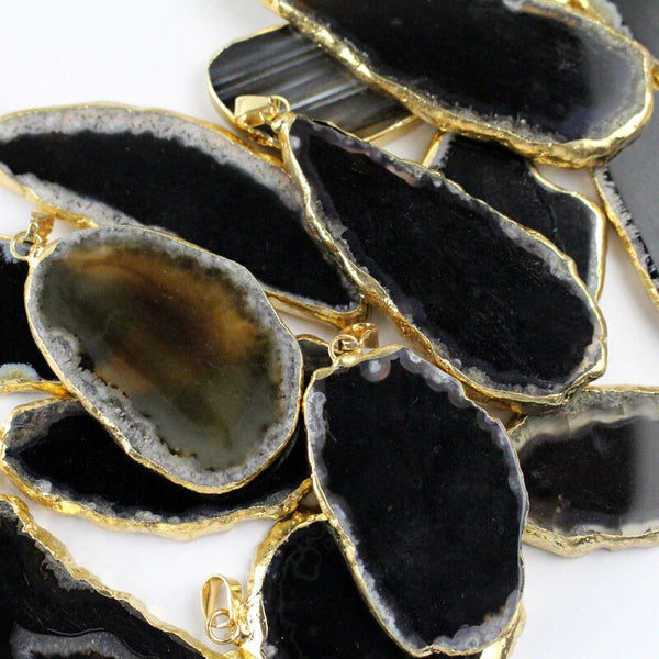 Natural Onyx Agate Pendants