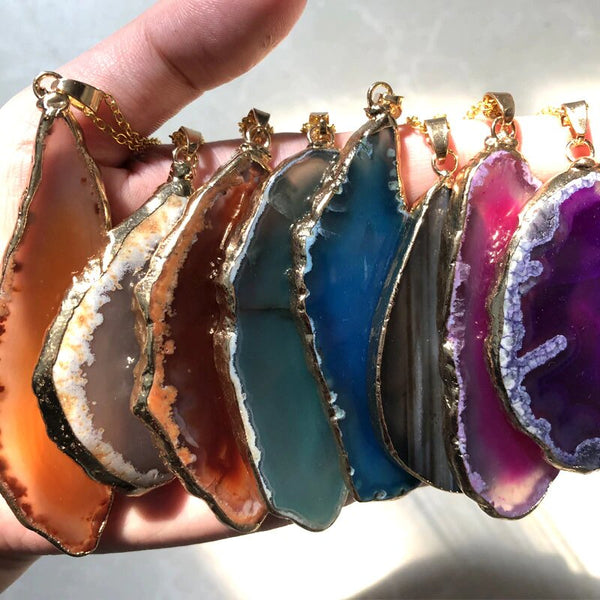 Natural Onyx Agate Pendants