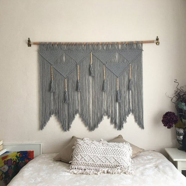 Large Macramé and Beads Nordic Style Wall Hanging