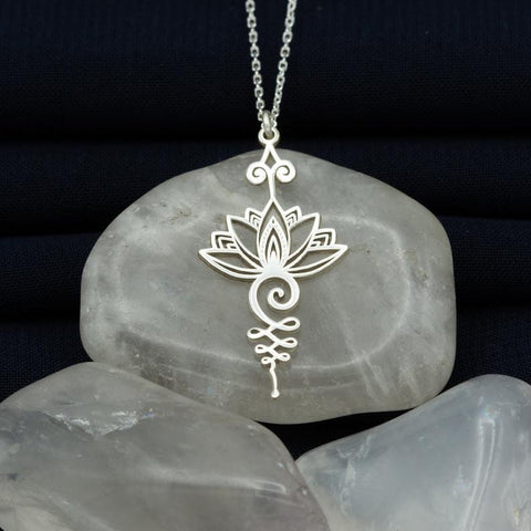 Lotus Unalome Pendant Necklace