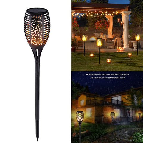 LED Solar Flame Light Outdoor Waterproof