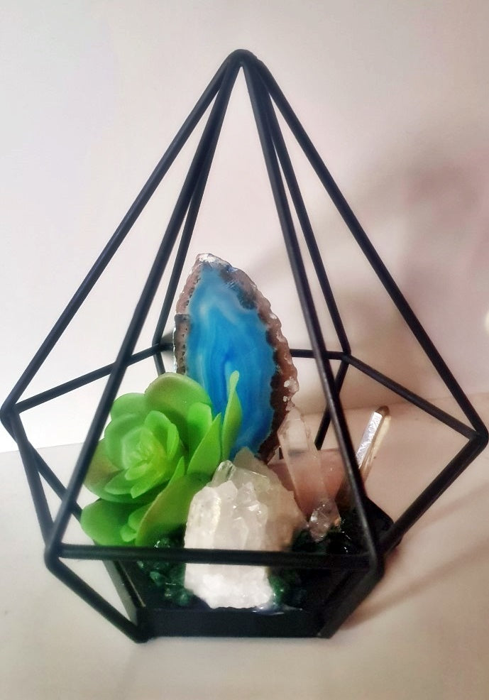 Hanging Pyramid Gemstone Cluster