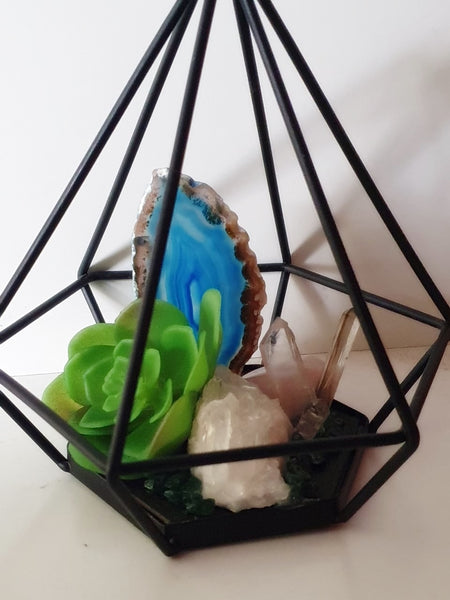 Hanging Pyramid Gemstone Cluster